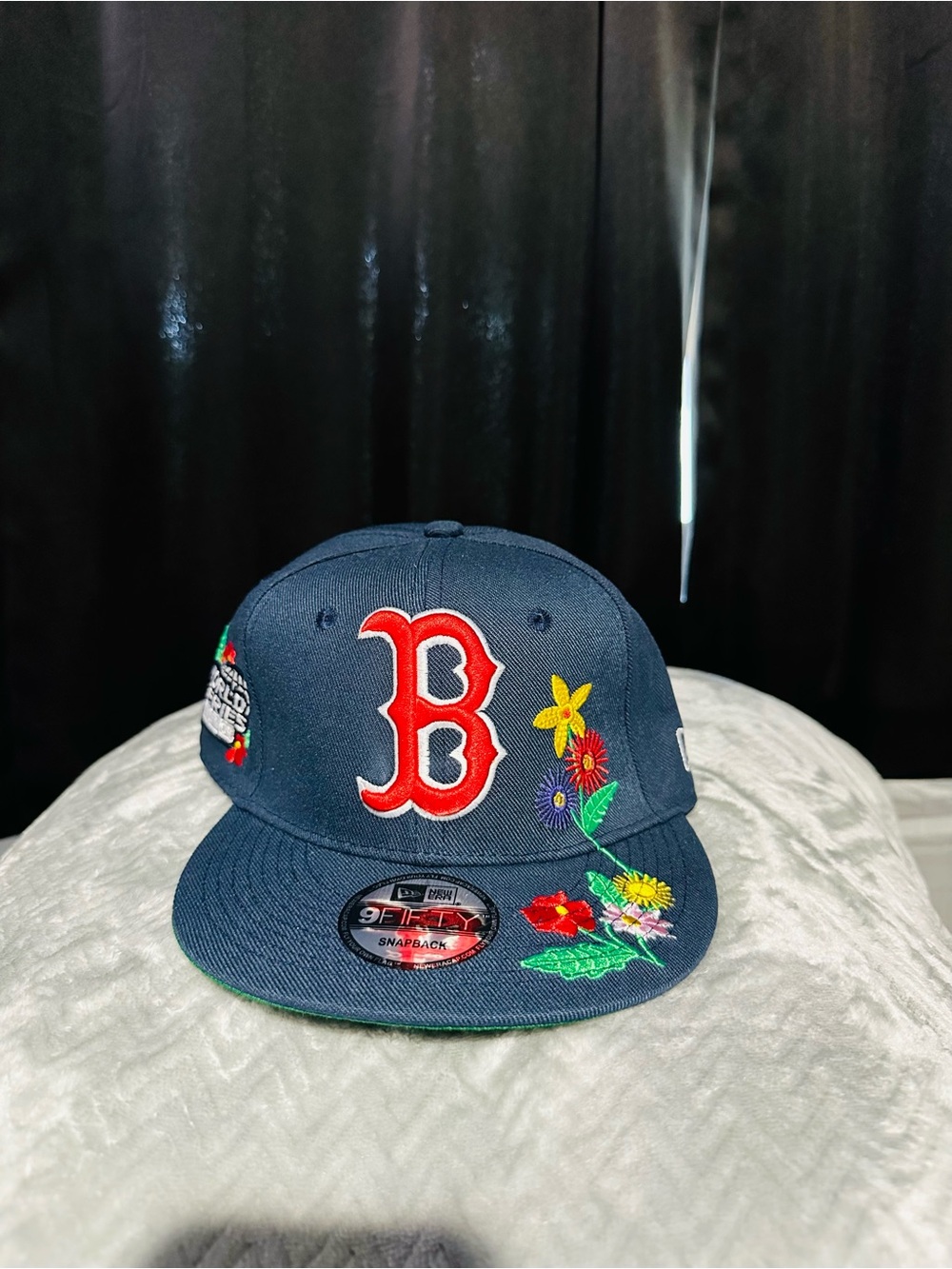 New Era Navy Boston Red Sox Floral 9FIFTY Snapback Hat